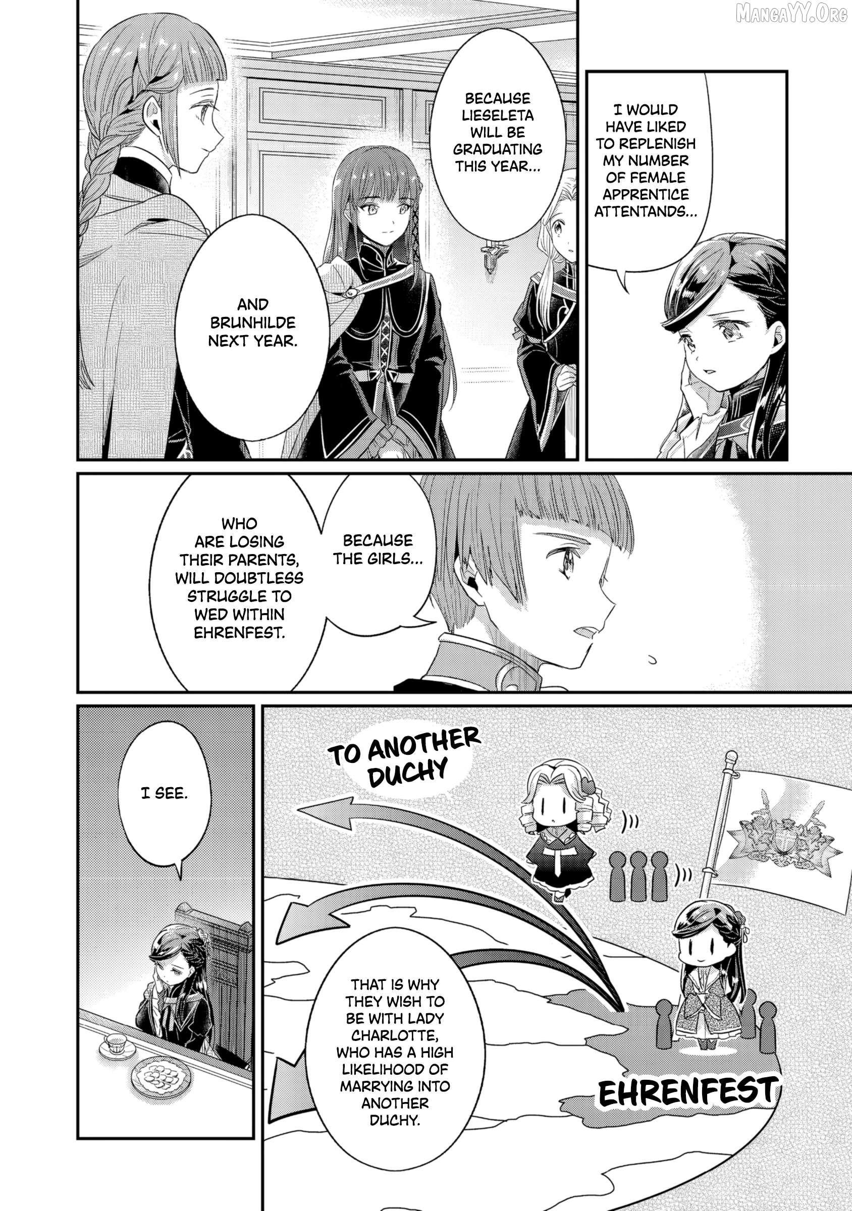 Honzuki no Gekokujou: Shisho ni Naru Tame ni wa Shudan o Erandeiraremasen—Dai 5-bu: Todaeta Chishiki wo Tsunageyou! - chapter-1 - Page 22