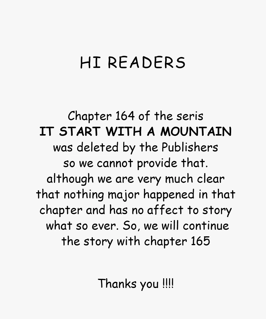 It Starts With A Mountain - chapter-164 - Page 1