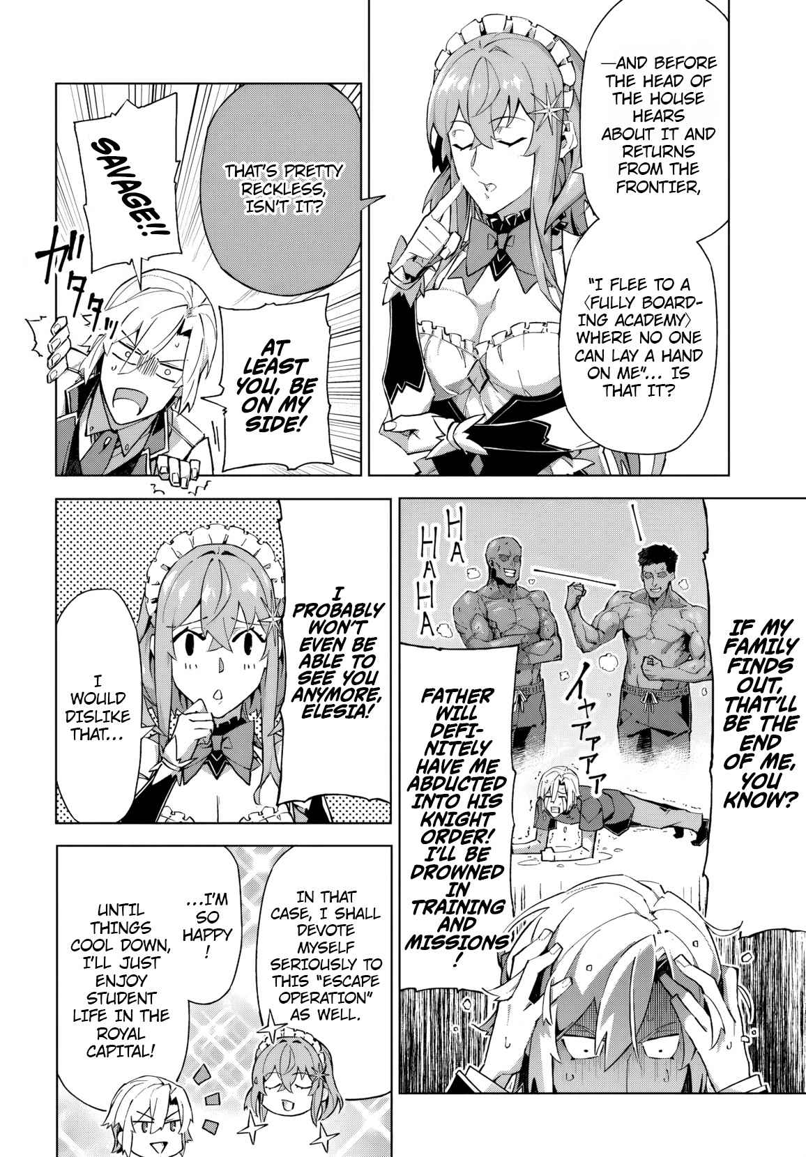 Kamen no Kuro Kishi. Shoutai Bareta no de Mou Gakuen de Musou Suru - chapter-1 - Page 10
