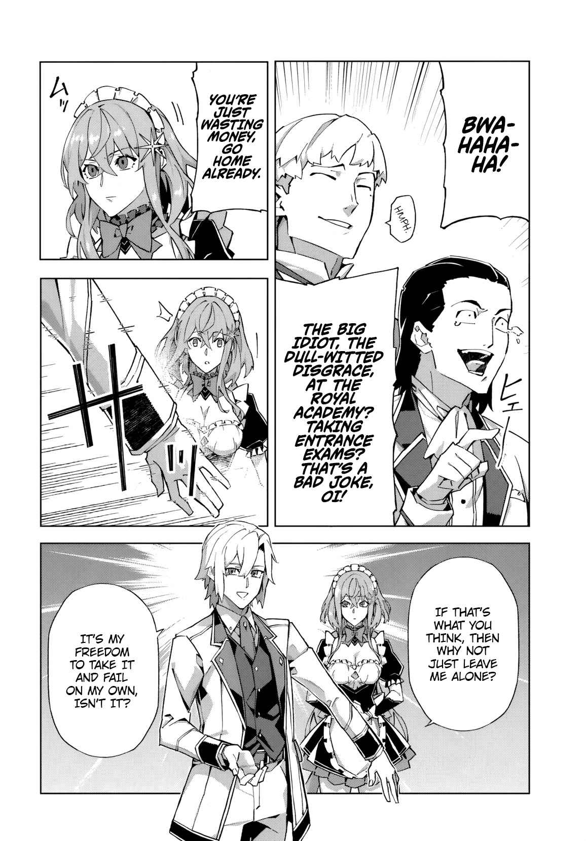 Kamen no Kuro Kishi. Shoutai Bareta no de Mou Gakuen de Musou Suru - chapter-1 - Page 14