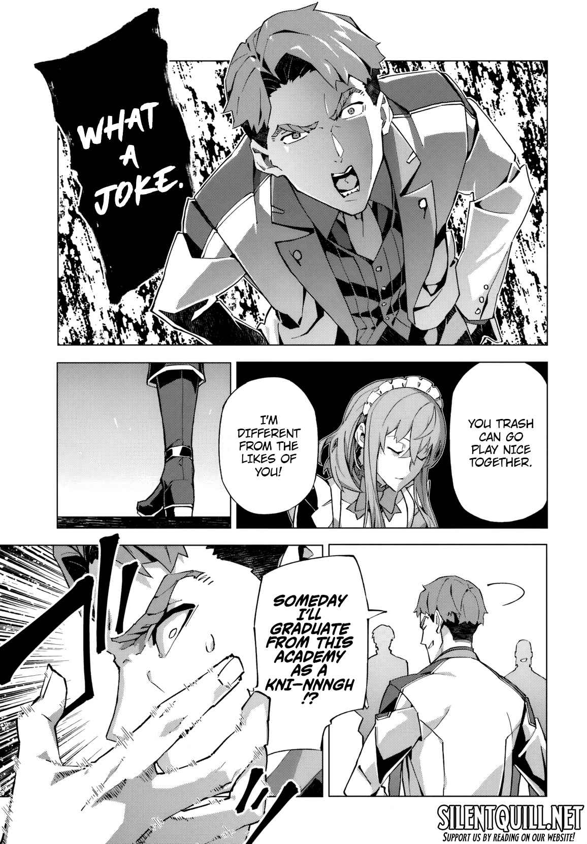 Kamen no Kuro Kishi. Shoutai Bareta no de Mou Gakuen de Musou Suru - chapter-1 - Page 17