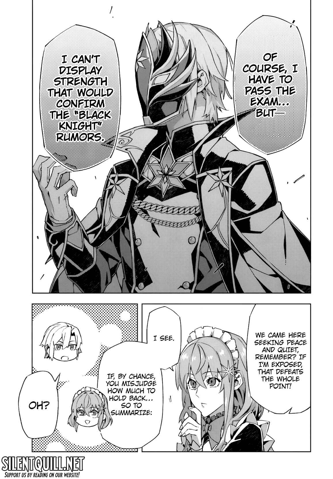 Kamen no Kuro Kishi. Shoutai Bareta no de Mou Gakuen de Musou Suru - chapter-1 - Page 25