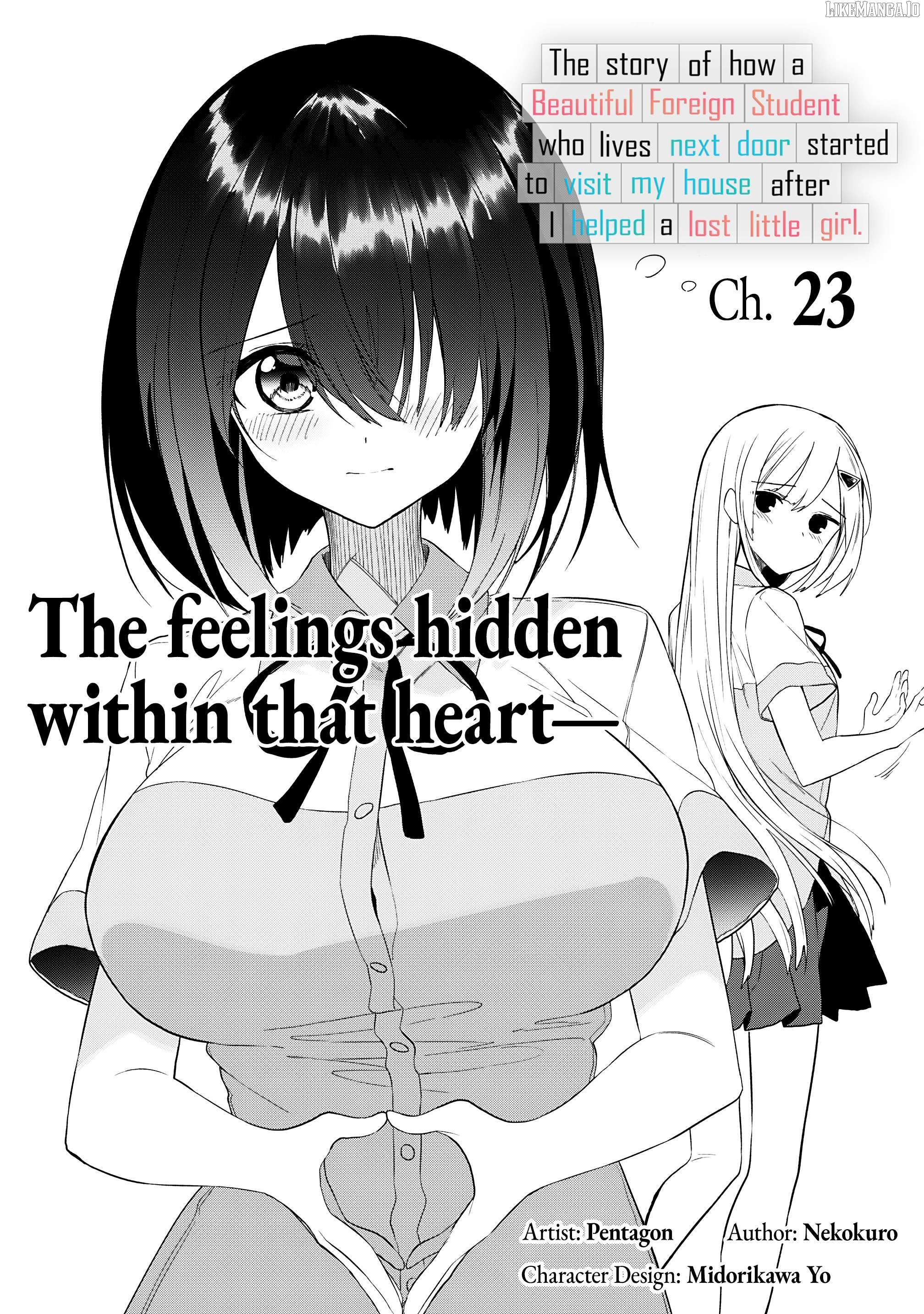Maigo ni Natteita Youjo wo Tasuketara, Otonari ni Sumu Bishoujo Ryuugakusei ga Ie ni Asobi ni Kuru you ni Natta Ken ni Tsuite - chapter-23 - Page 1