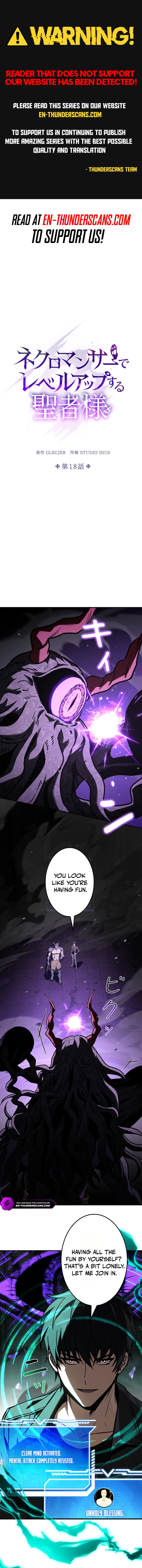 The Saint Levels Up Through Necromancy - chapter-18 - Page 1