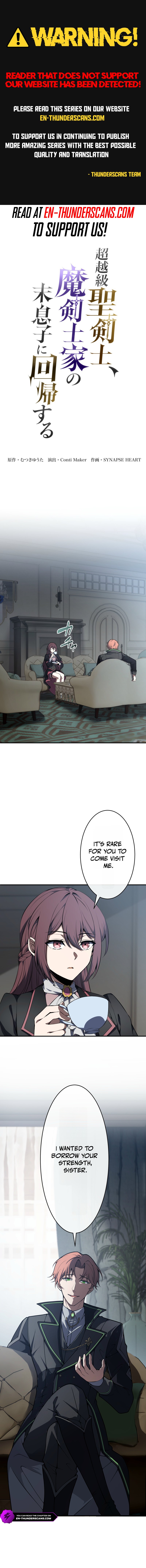 The Transcendent Holy Swordsman Regresses as the Youngest Son of a Magic Swordsman Family - chapter-7 - Page 1